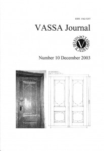 VASSA Journal 10 Cover