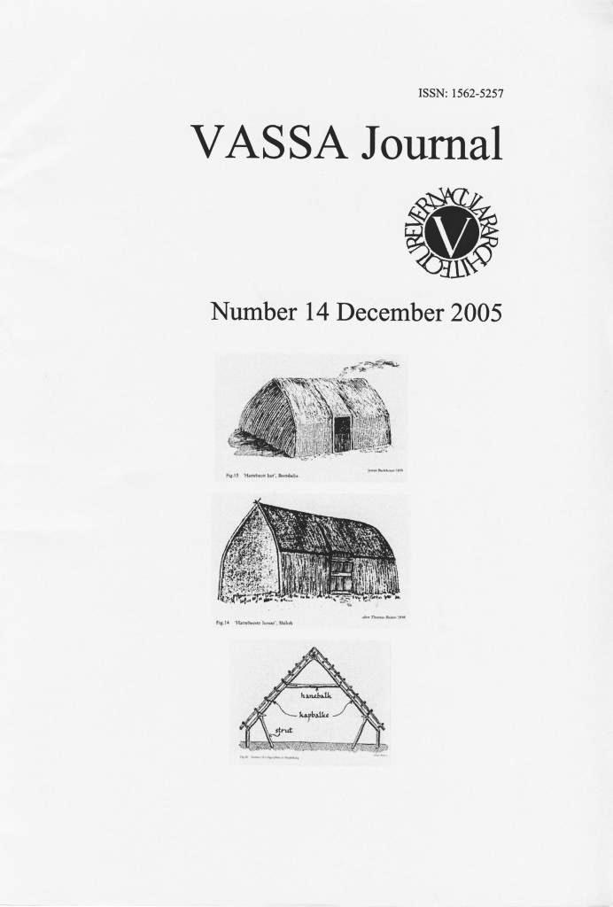 VASSA Journal 14 Cover