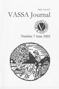 VASSA Journal 7 Cover